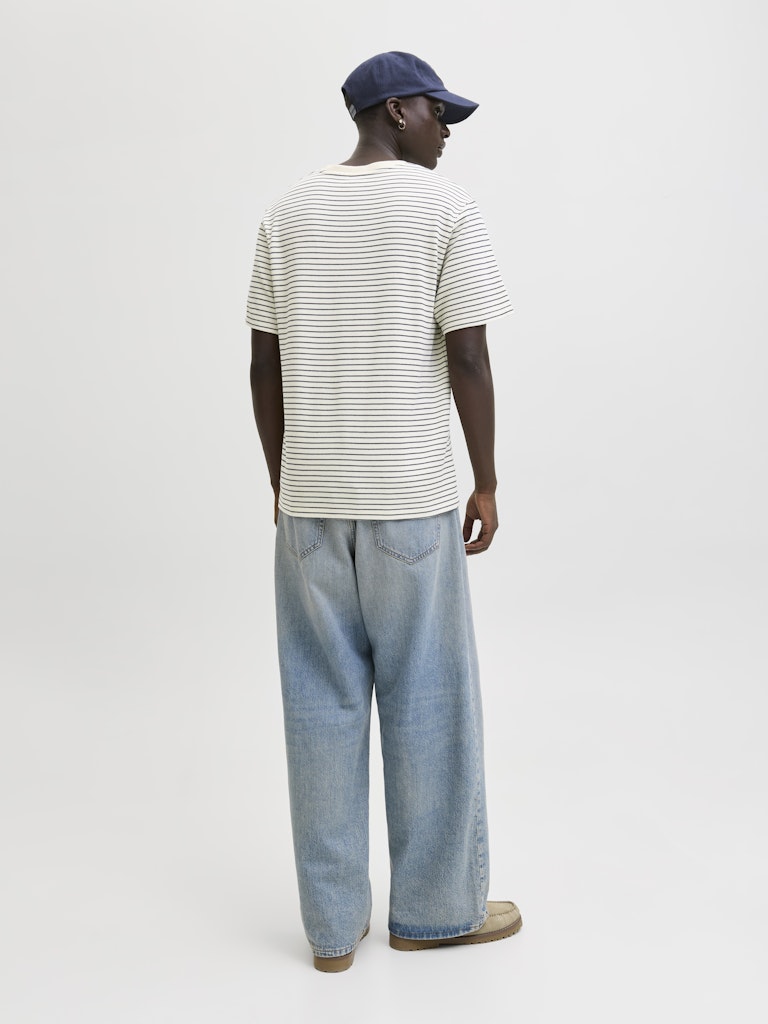 JJEDOVER STRIPED TEE SS CREW NECK SN