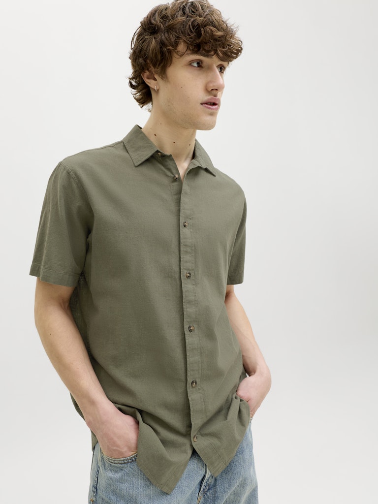Jjesummer Linen Blend Shirt S/S