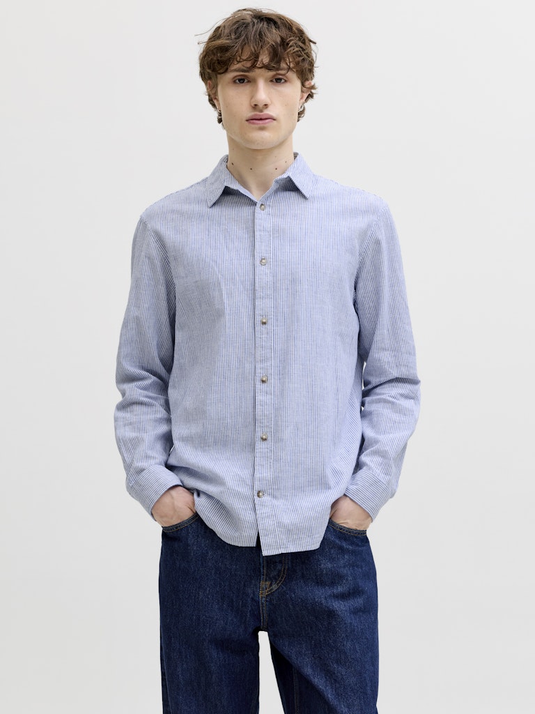 LANGÆRMEDE SKJORTER - Jjesummer Linen Blend Shirt L/S - - Hr Ravn