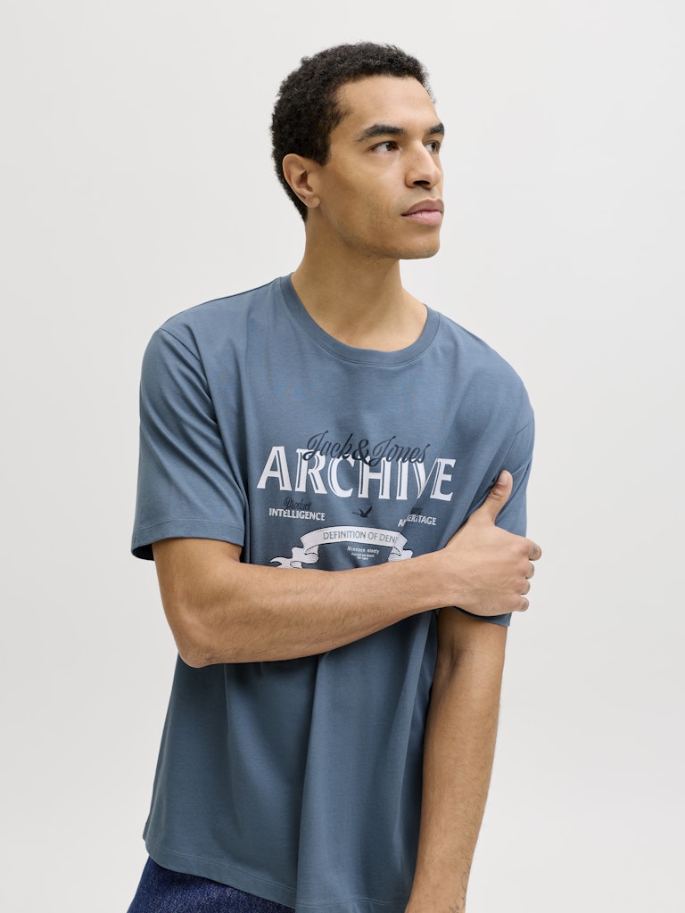 T-SHIRTS - JJEDOVER DENIM TEE SS O-NECK SN - - Hr Ravn