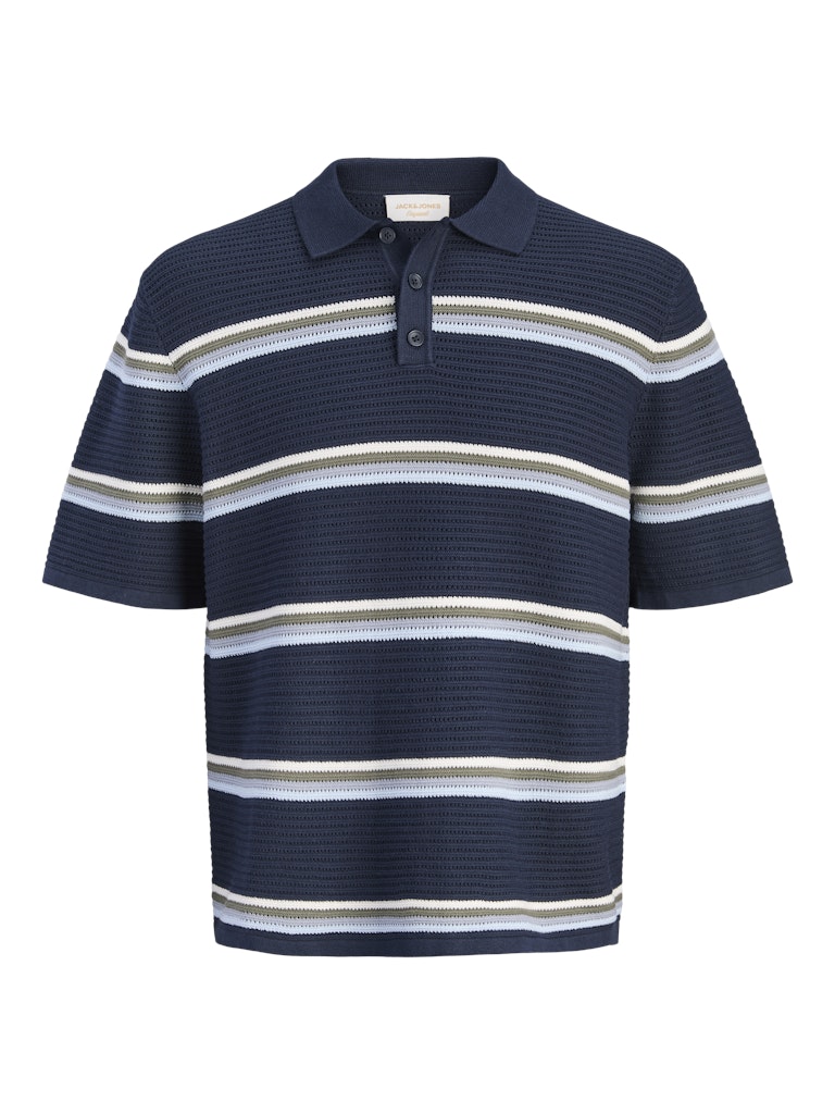 POLO SHIRTS - JORMAINE KNIT STRIPE POLO SN - - Hr Ravn