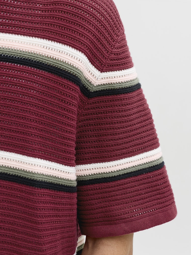 POLO SHIRTS - JORMAINE KNIT STRIPE POLO SN - - Hr Ravn