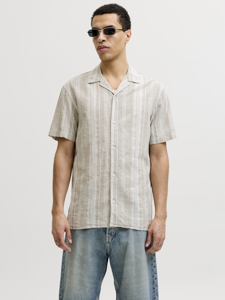 Jprblusummer Lin. Blend Dobby SS Shirt