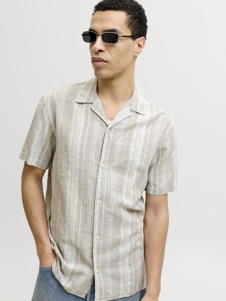 Jprblusummer Lin. Blend Dobby SS Shirt