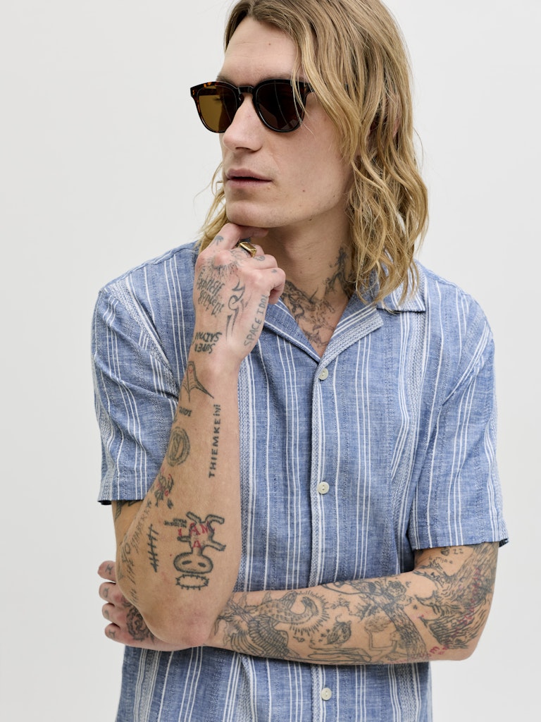Jprblusummer Lin. Blend Dobby SS Shirt