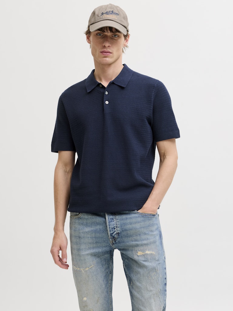 POLO SHIRTS - JPRBLURILEY KNIT POLO SS SN - - Hr Ravn