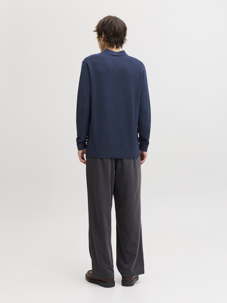 STRIK - JPRBLURILEY KNIT SPLIT NECK LS SN - - Hr Ravn