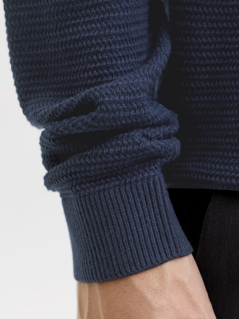 STRIK - JPRBLURILEY KNIT SPLIT NECK LS SN - - Hr Ravn
