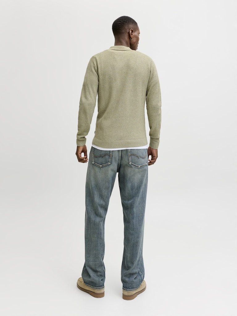 STRIK - JPRBLURILEY KNIT SPLIT NECK LS SN - - Hr Ravn