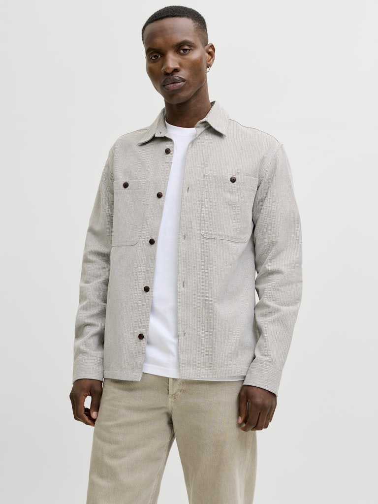JPRBLURAYLE LINEN BL. SOLID LS SHIRT SN