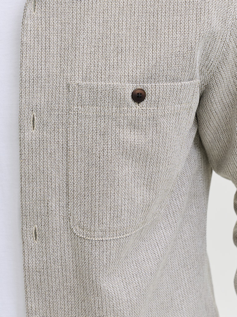 JPRBLURAYLE LINEN BL. SOLID LS SHIRT SN
