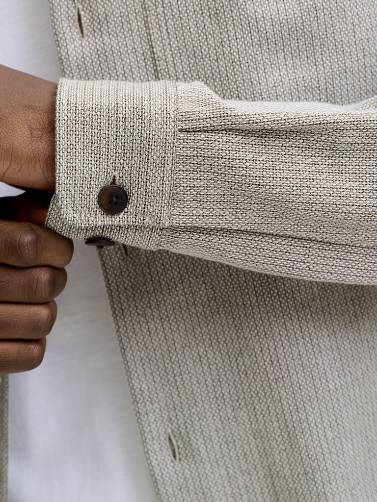 JPRBLURAYLE LINEN BL. SOLID LS SHIRT SN