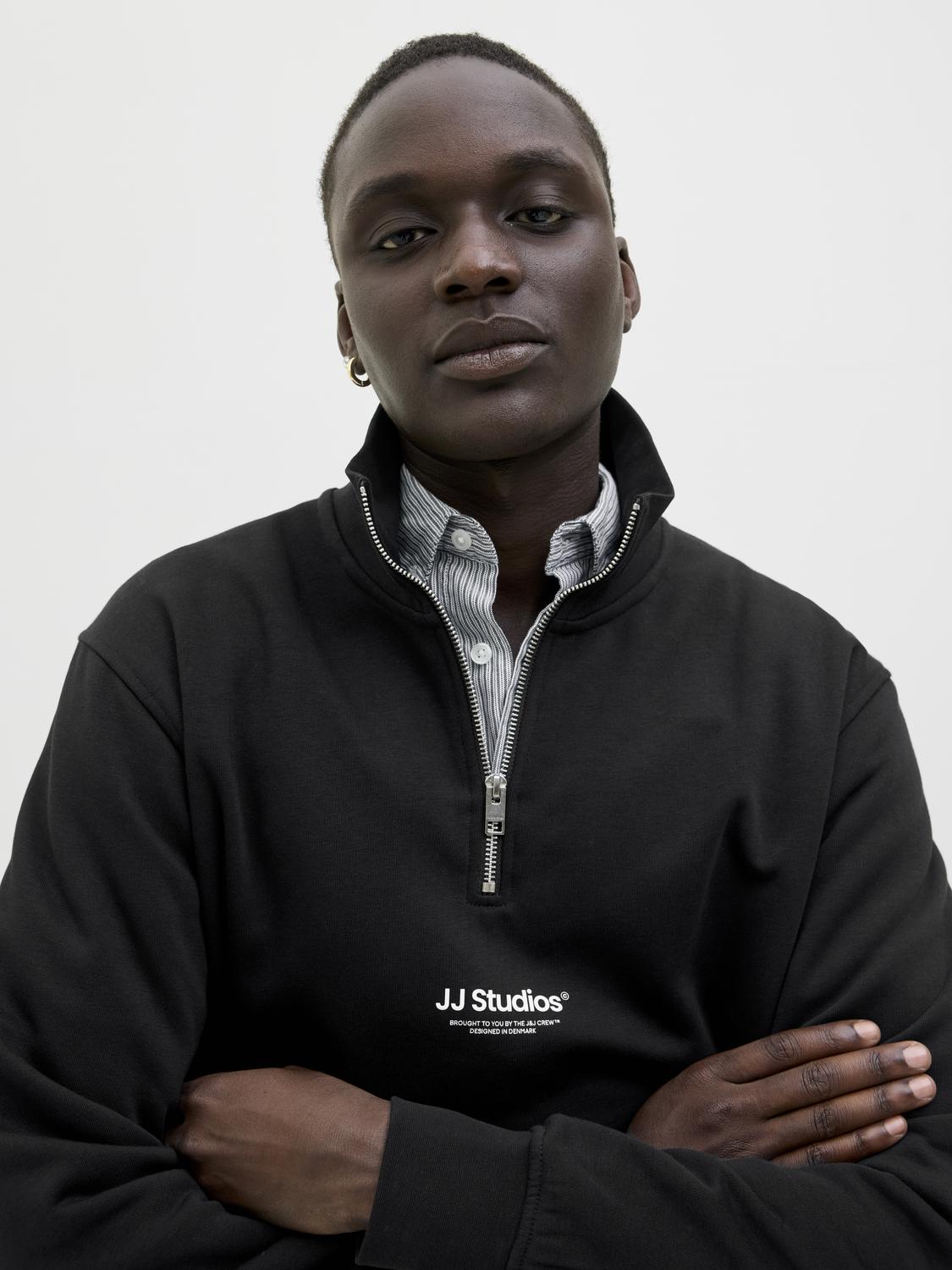 Sweatshirts - Jjesoho Sweat Quarter Zip Hn Noos - - Hr Ravn