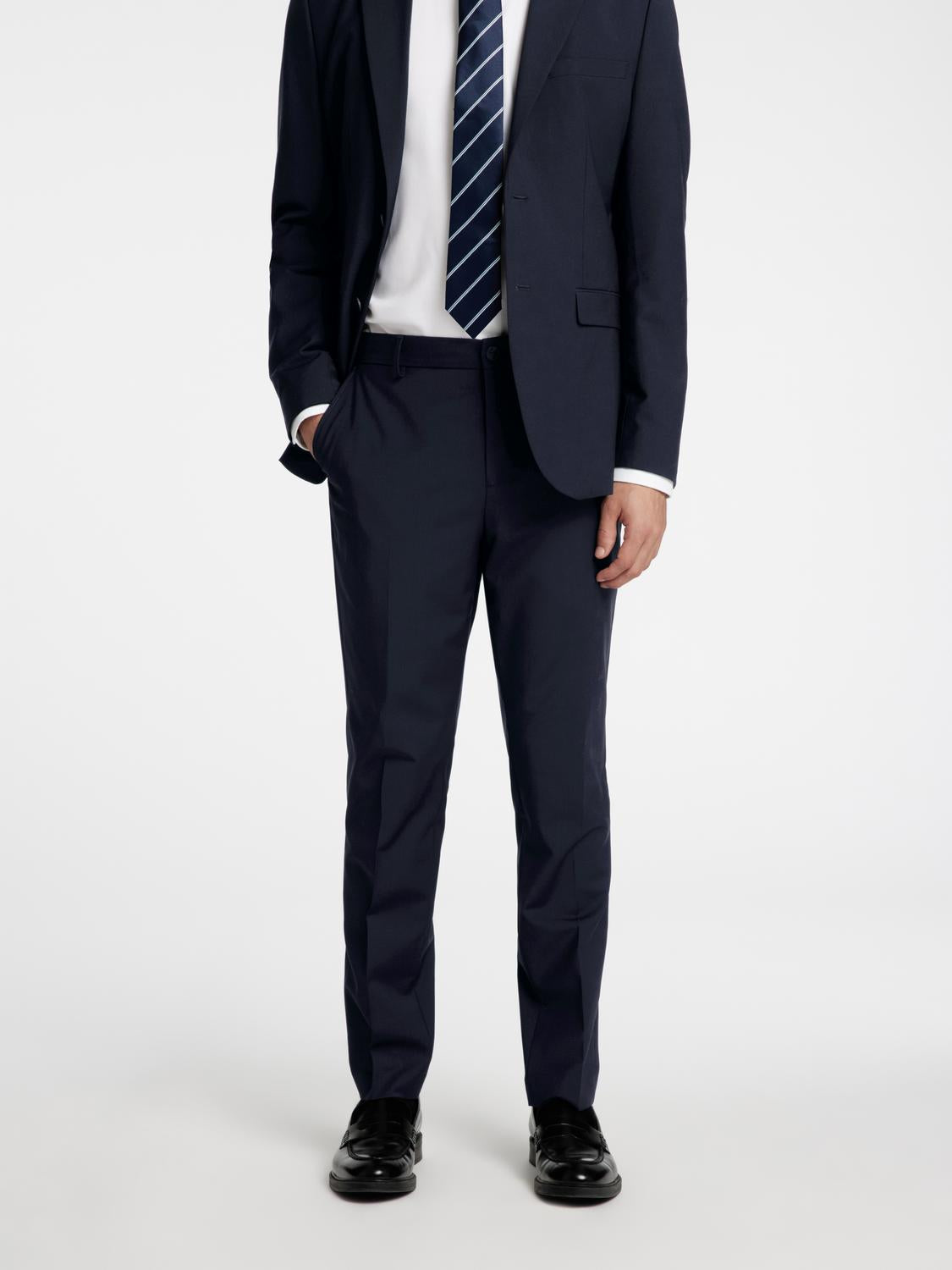 BUKSER - Slhslim-Theo Wool Blend Trs Flex Noos - - Hr Ravn