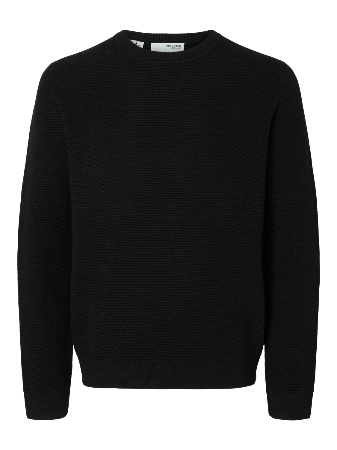 Pullovers - Slhross Ls Knit Structure Crew Neck Noos - - Hr Ravn
