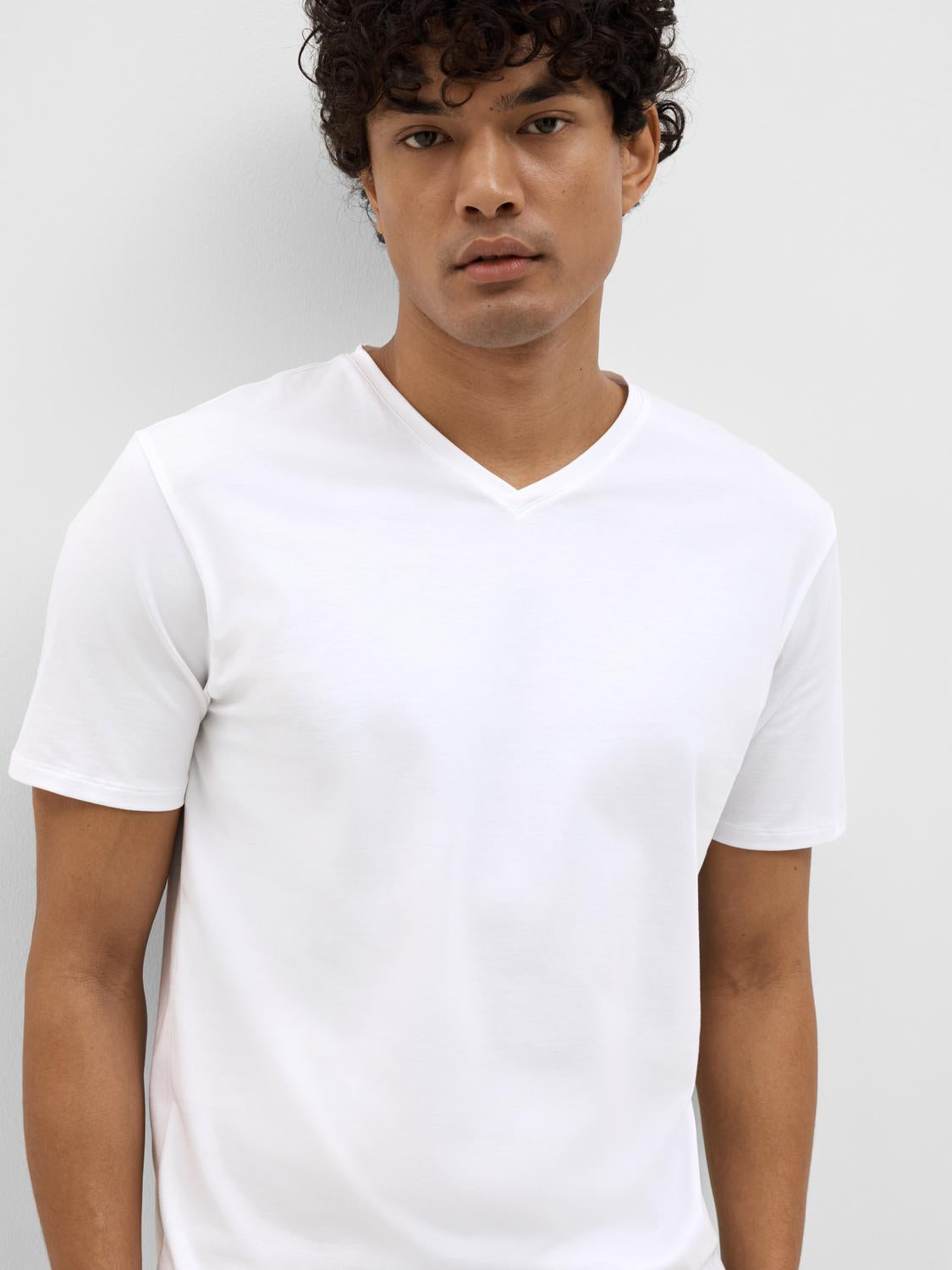 T-SHIRTS - Slhnewpima Ss V-Neck Tee Noos - - Hr Ravn