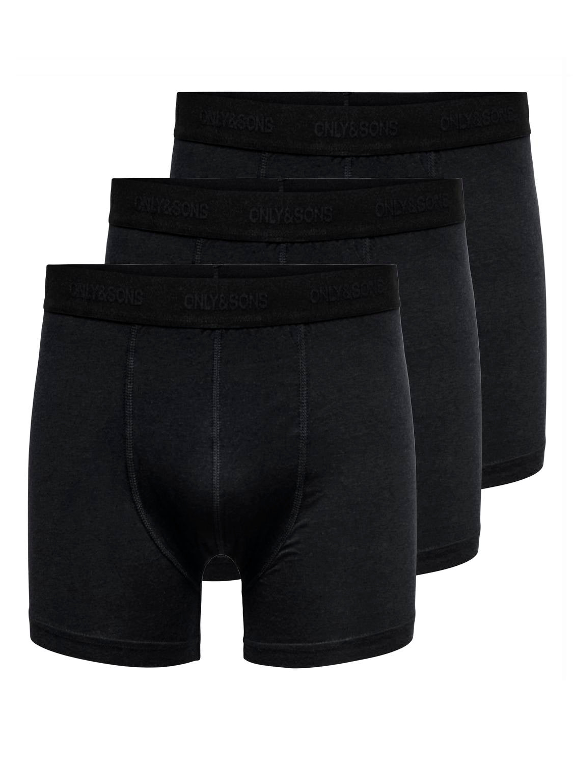 UNDERBUKSER - Onsfitz Bamboo Boxer Logo 3-Pack Noos - - Hr Ravn