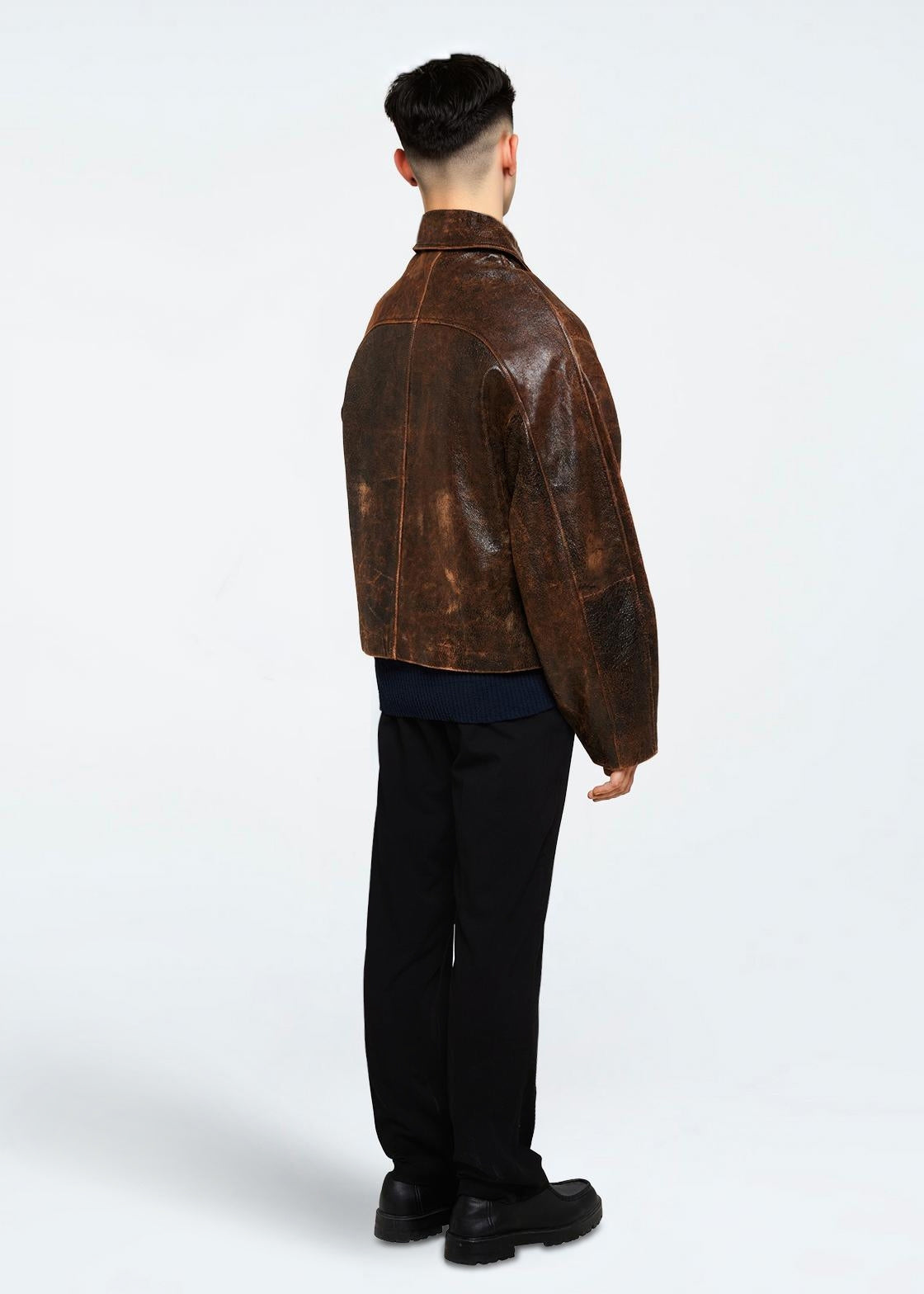 minimum male Lance Jacket 4447 Leather Jacket 1914 Seal Brown