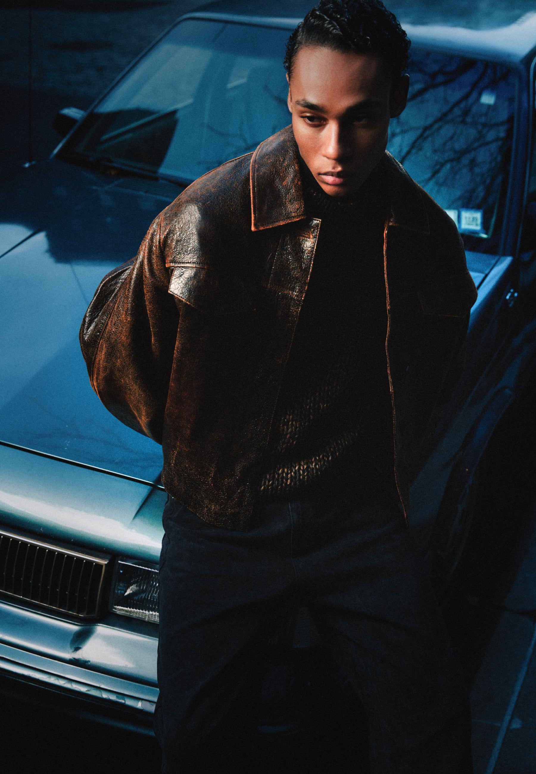 minimum male Lance Jacket 4447 Leather Jacket 1914 Seal Brown