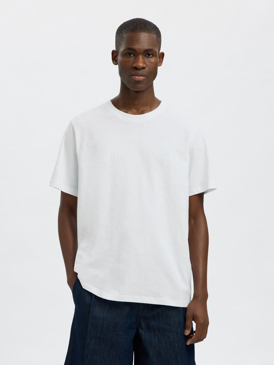 T-SHIRTS - Slhaspen Slub Ss O-Neck Tee Noos - - Hr Ravn