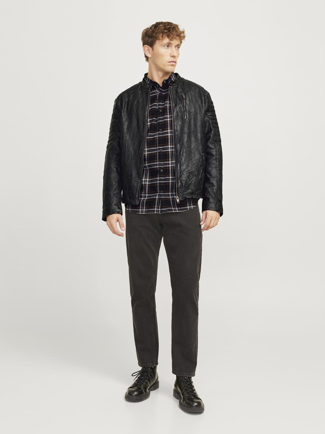 OVERTØJ - Jjerichard Leather Jacket Noos - - Hr Ravn