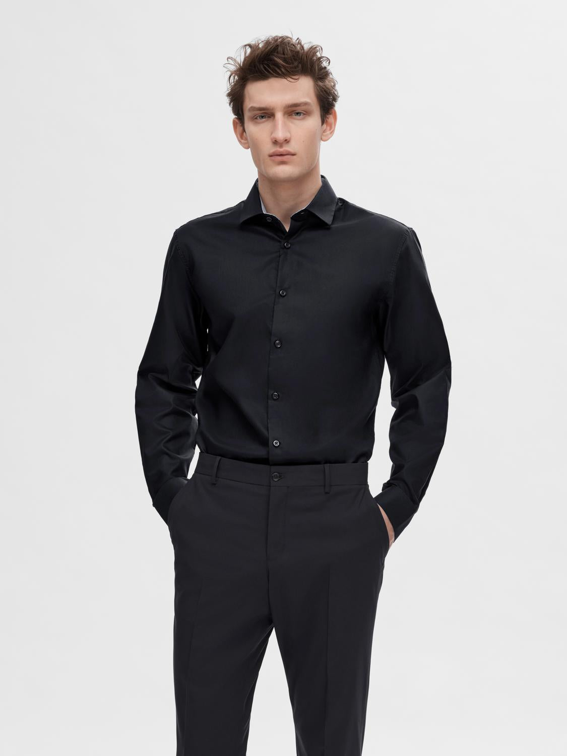 Slhslimnew-Mark Shirt Ls Noos