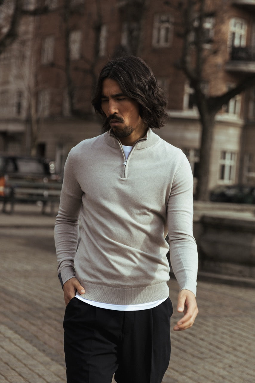 STRIK - MMGAdam Soft Zip Turtle Neck Knit - - Hr Ravn