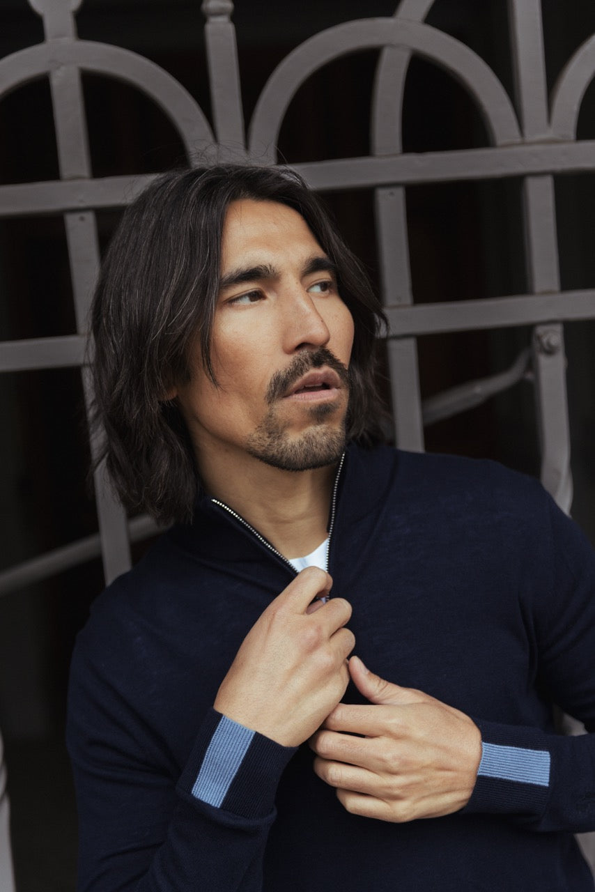 STRIK - MMGAdam Soft Zip Turtle Neck Knit - - Hr Ravn