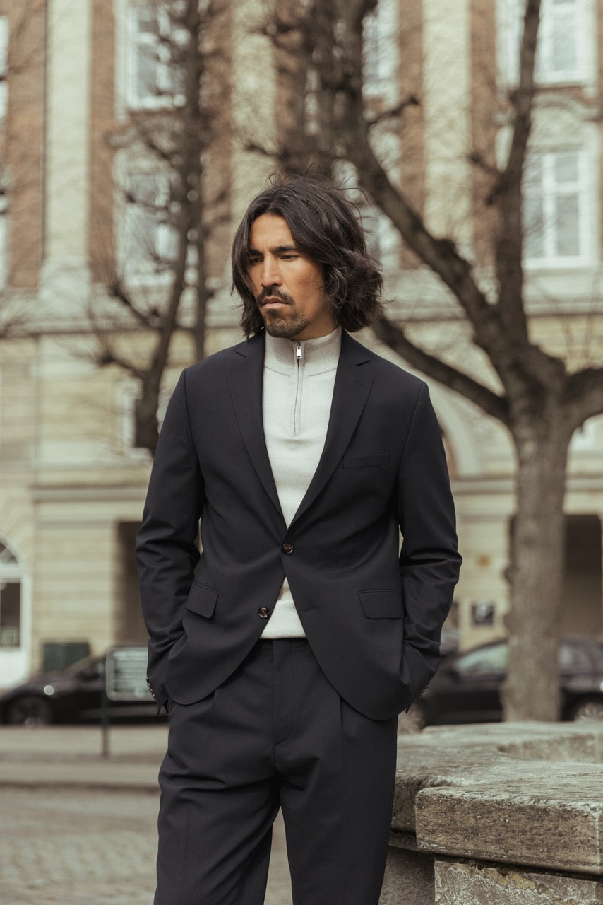 STRIK - MMGAdam Soft Zip Turtle Neck Knit - - Hr Ravn