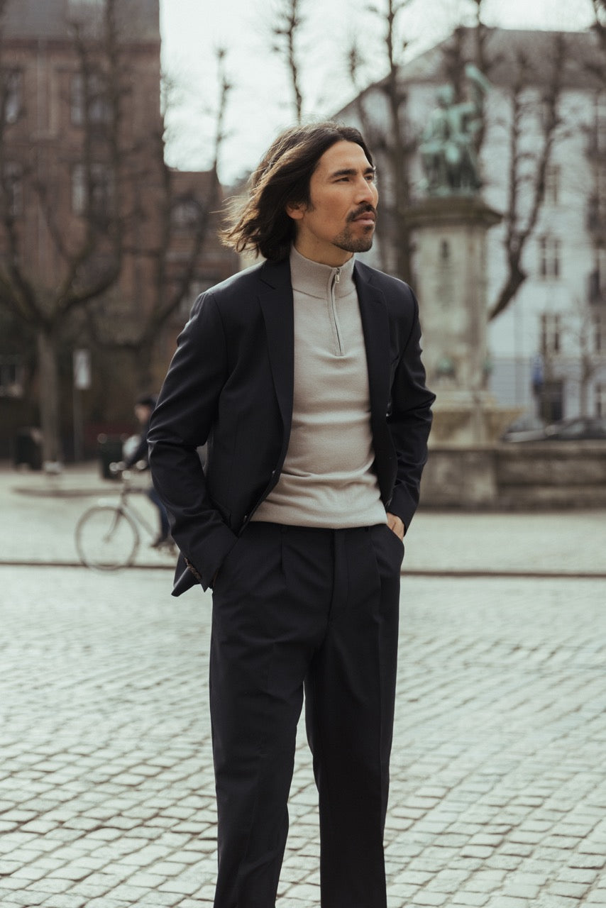 STRIK - MMGAdam Soft Zip Turtle Neck Knit - - Hr Ravn