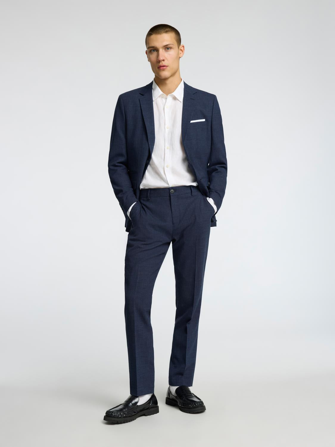 BUKSER - Slhslim-Oasis Linen Trs Noos - - Hr Ravn