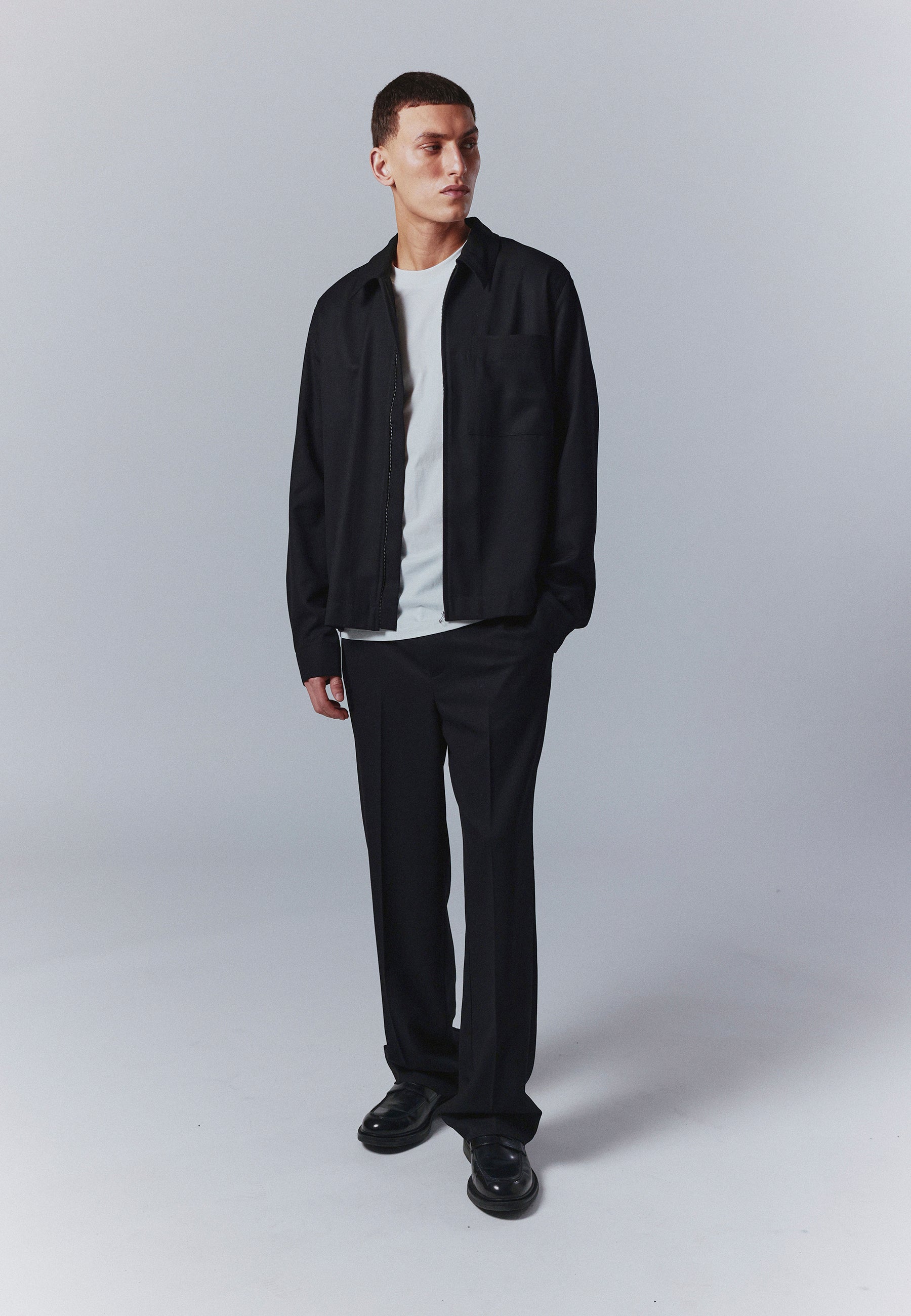 minimum male Nixon Shirt 4527 Long Sleeved Shirt 999 Black