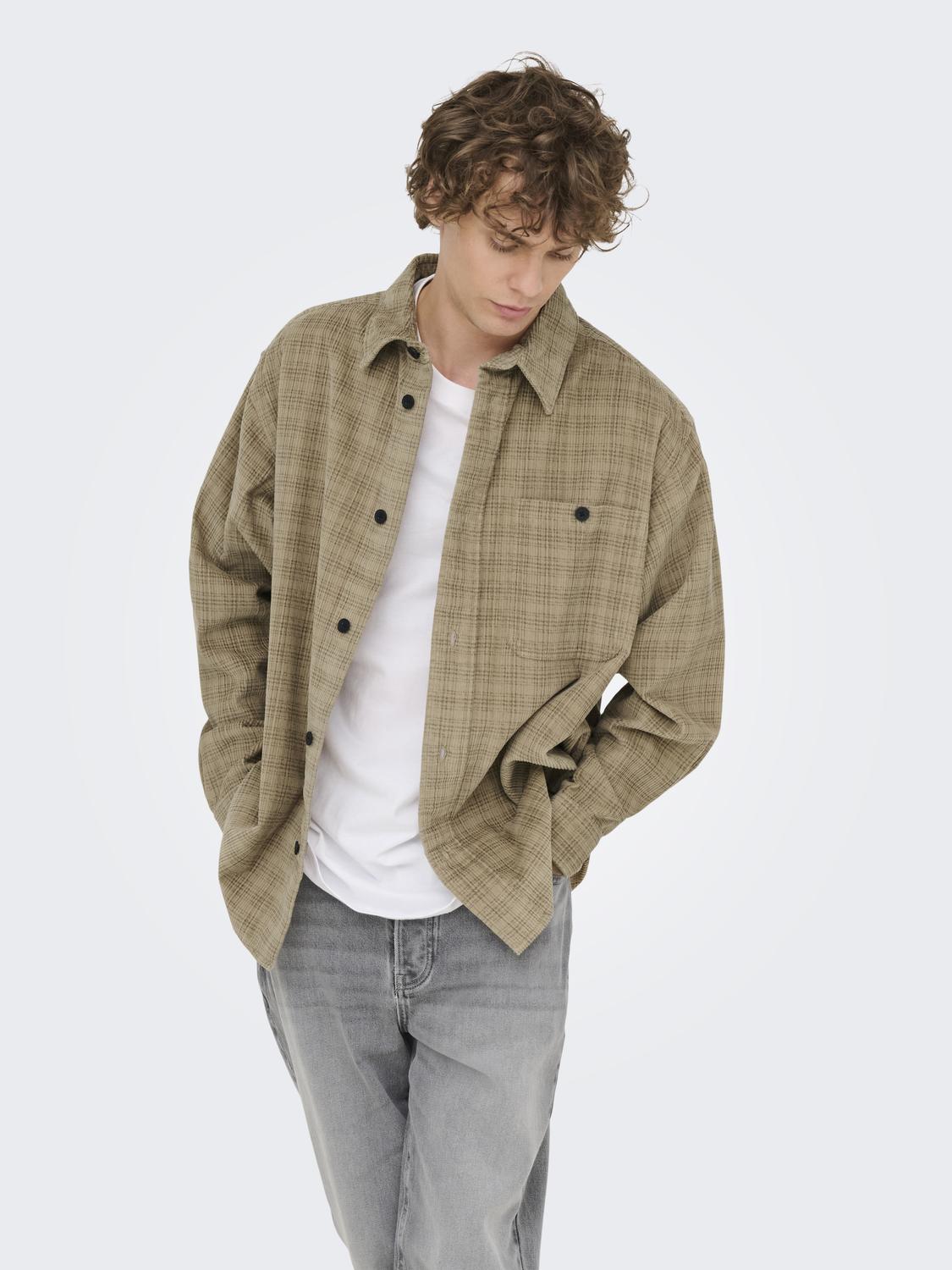 OVERSHIRT - Onswaleed Corduroy Overshirt 0345 Noos - - Hr Ravn