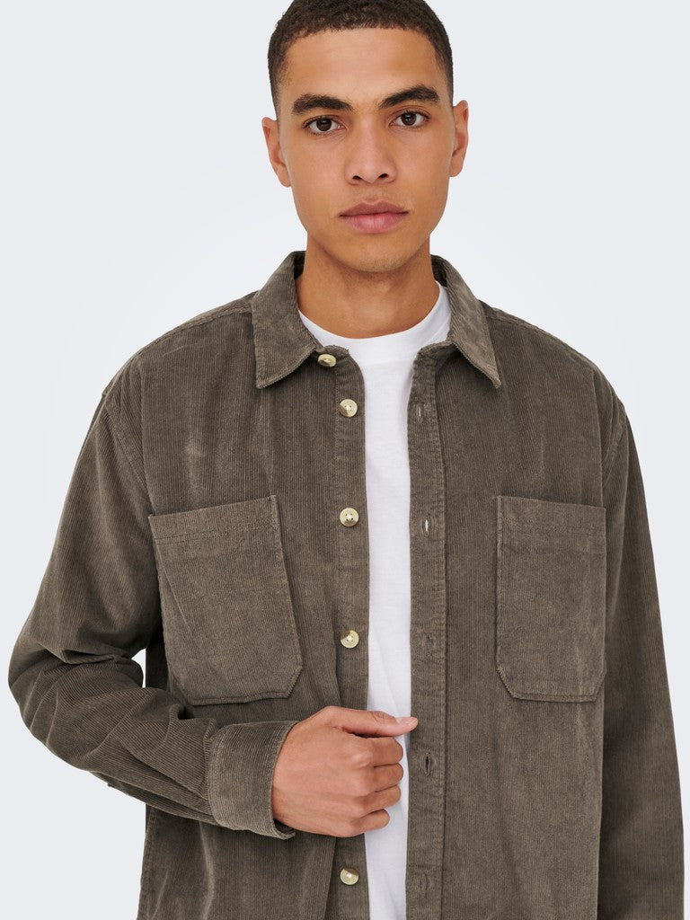Onsalp 2pkt Washd Cord LS Shirt