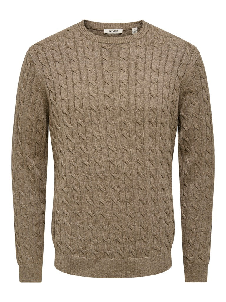 Onsloui Reg 12 Cabel Crew Knit Noos