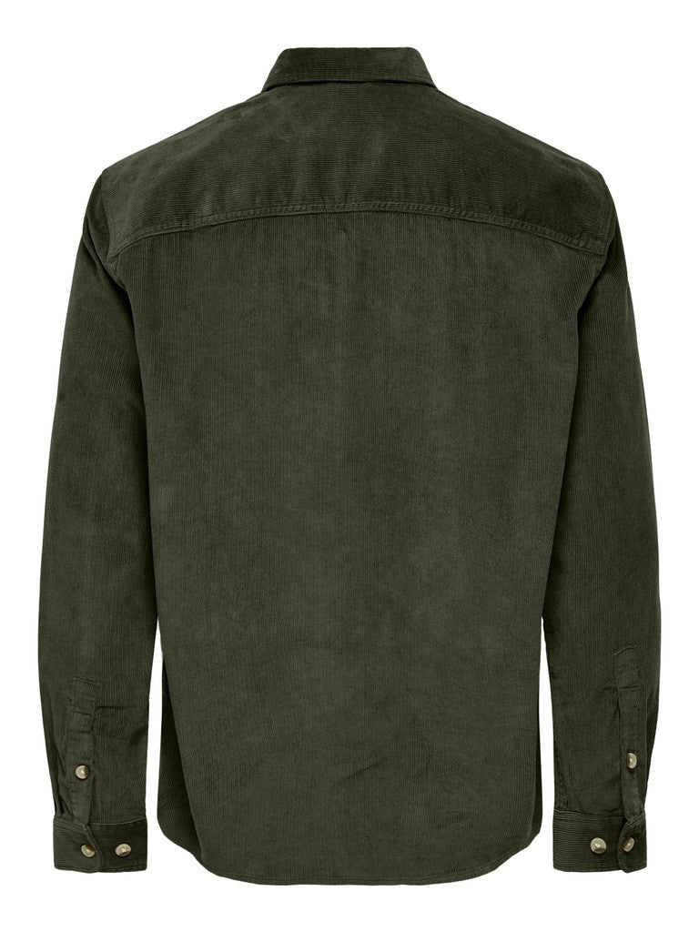Onsalp 2pkt Washd Cord LS Shirt