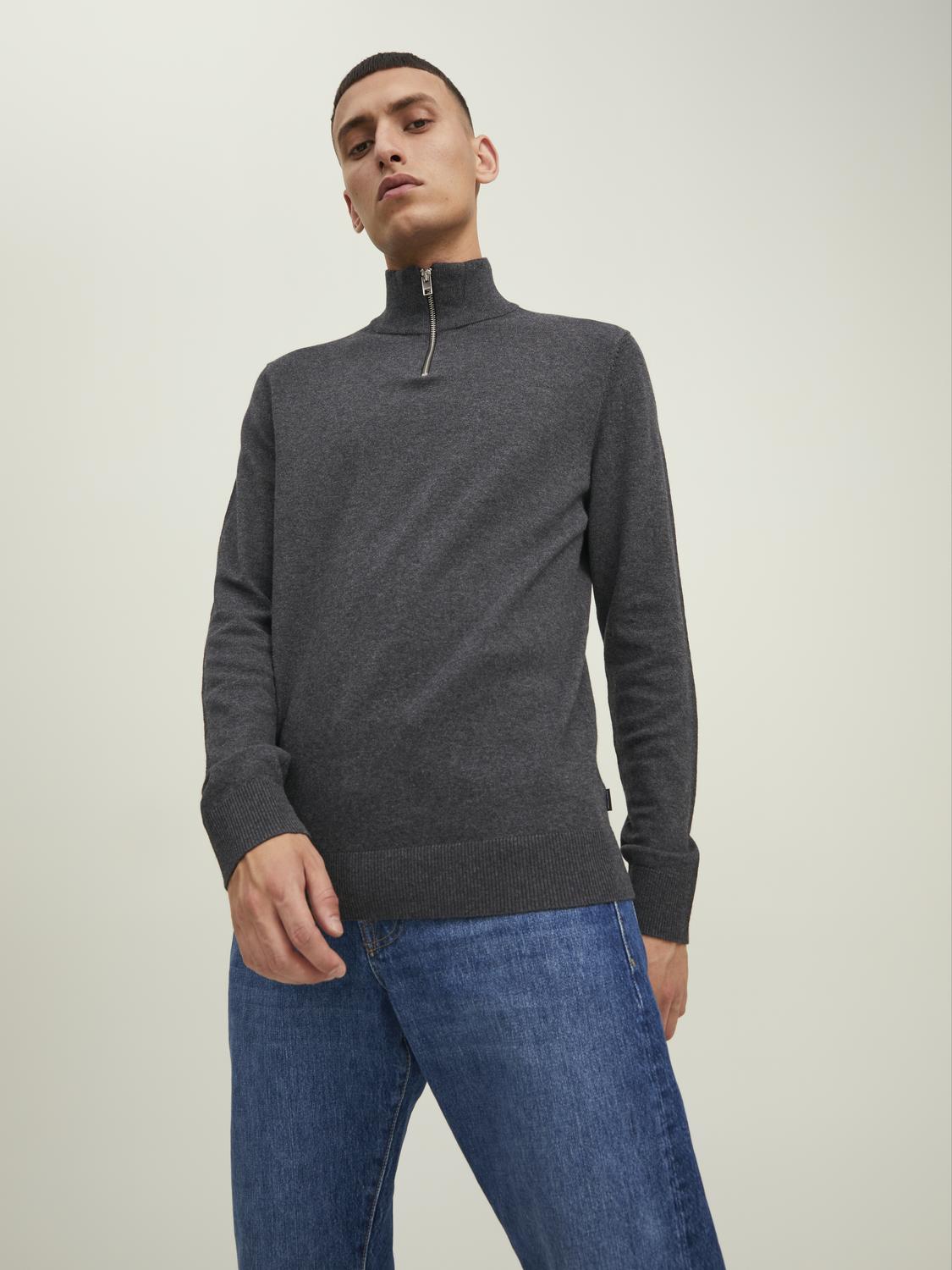 STRIK - Jjeemil Knit Polo Half Zip Ls Noos - - Hr Ravn