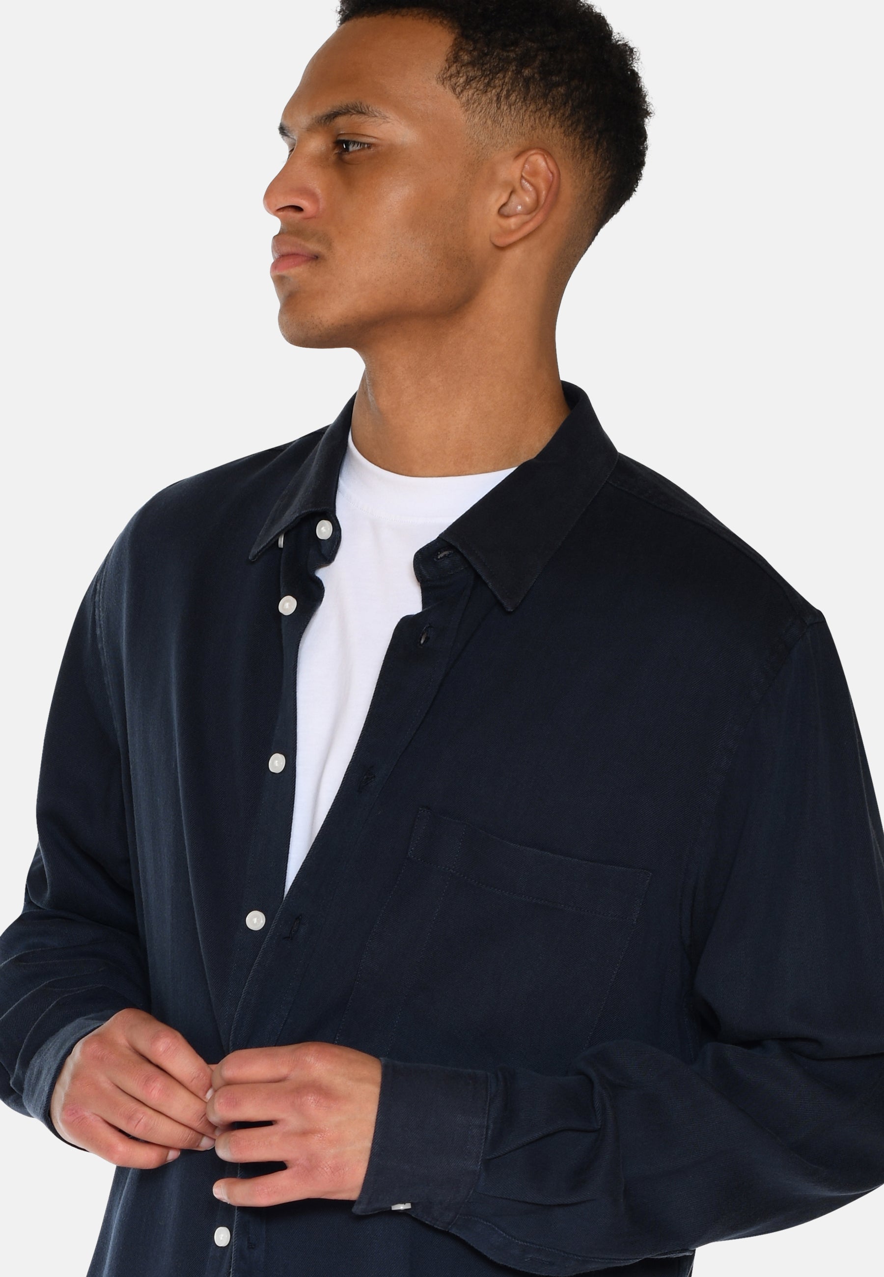 minimum male Pedro langærmet skjorte 3859 Long Sleeved Shirt 3922 Sky Captain