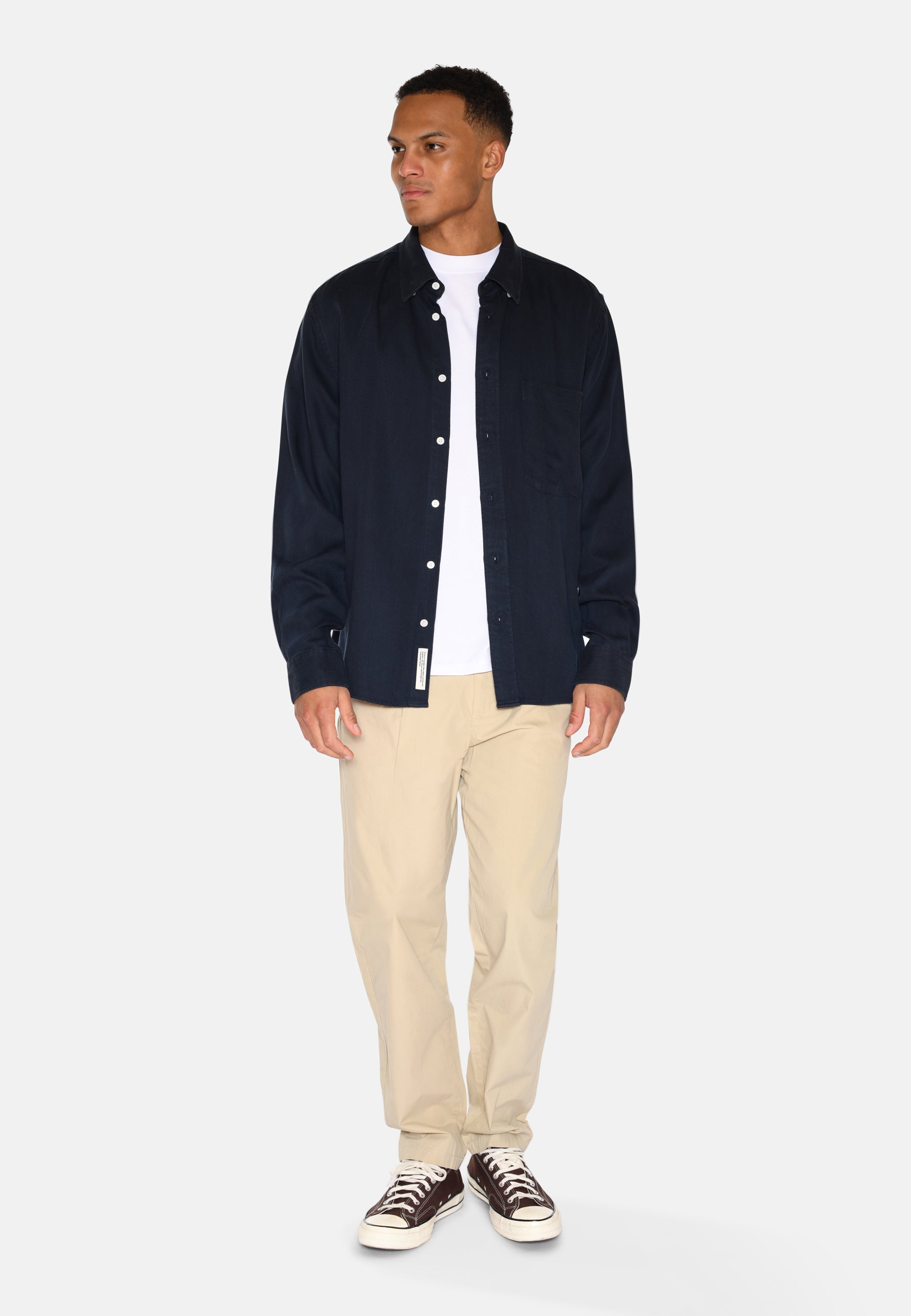 minimum male Pedro langærmet skjorte 3859 Long Sleeved Shirt 3922 Sky Captain