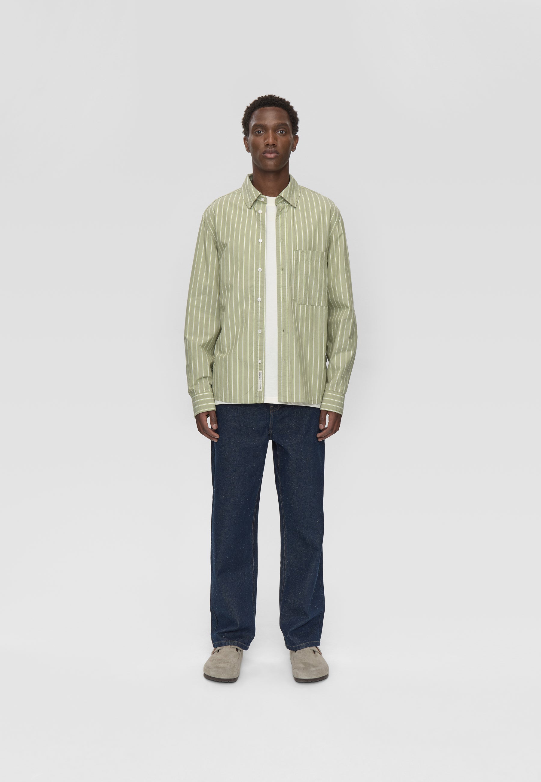 minimum male Pedro rlx ls striped shirt 4564 Long Sleeved Shirt 0110 Desert Sage