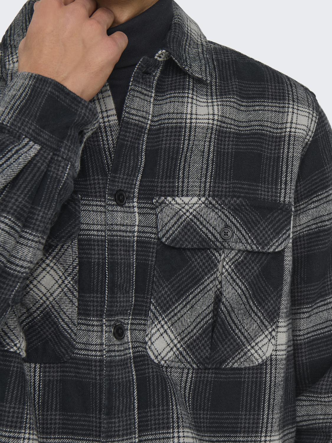 OVERSHIRT - Onscedric Life Check Overshirt Noos - - Hr Ravn