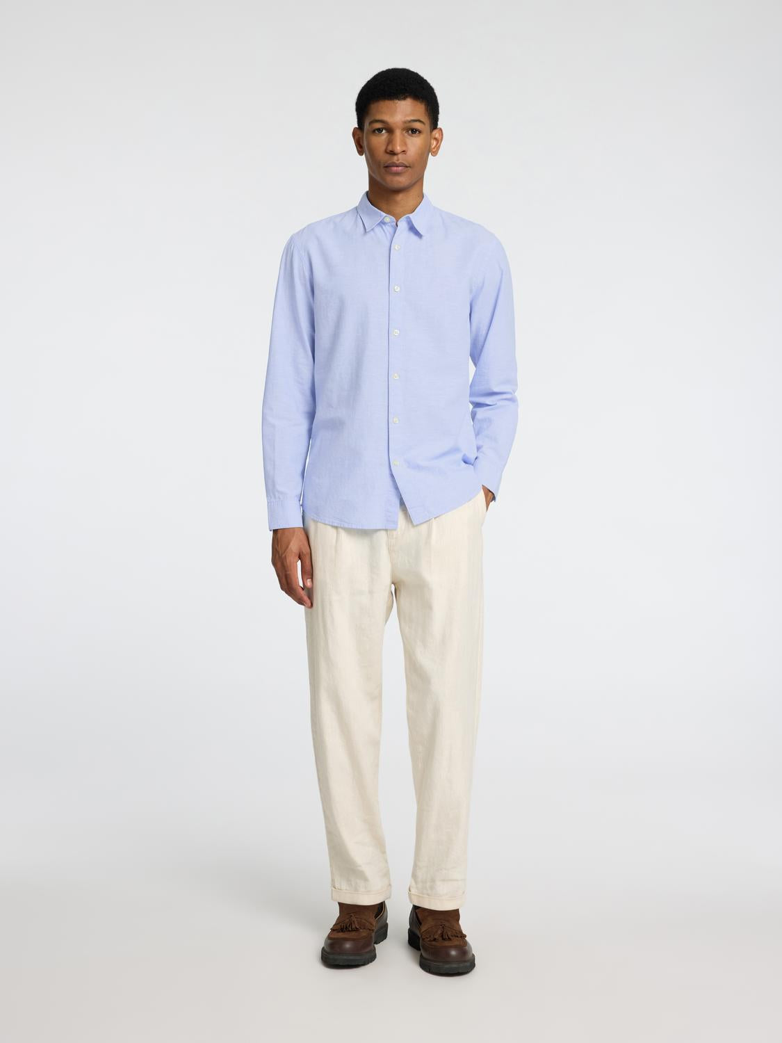 Slhslim-Sun Shirt Ls Noos