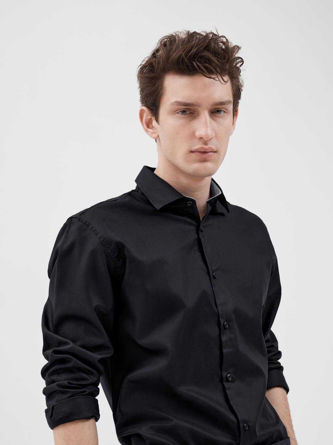 Slhslimnew-Mark Shirt Ls Noos