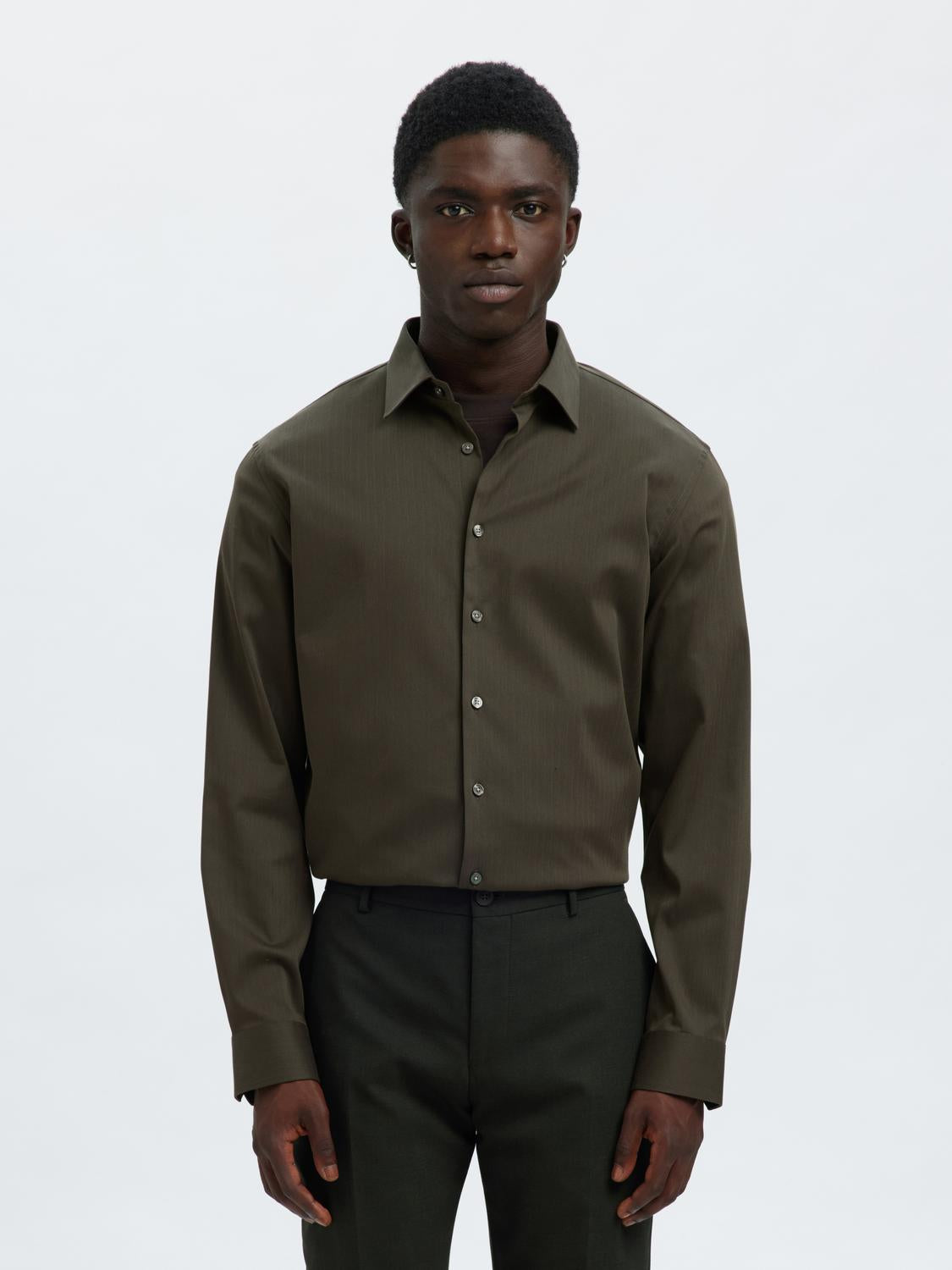 Shirts - Slhslim-Performance Shirt Ls Noos - - Hr Ravn
