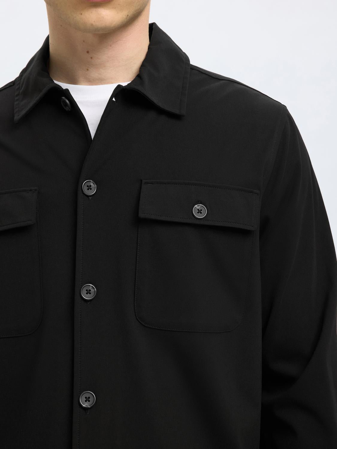 Shirts - Slhreg Lorent Bi-Stretch Overshirt Noos - - Hr Ravn