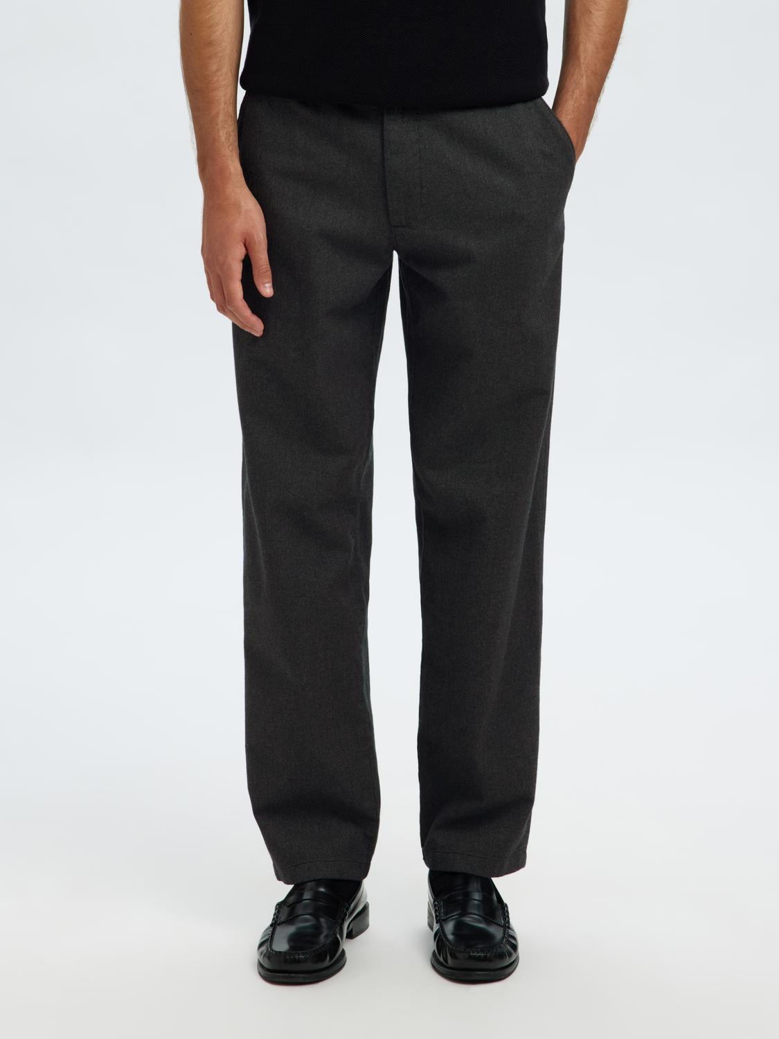 Trousers - Slh175-Slim Miles Brushed Pant W Noos - - Hr Ravn