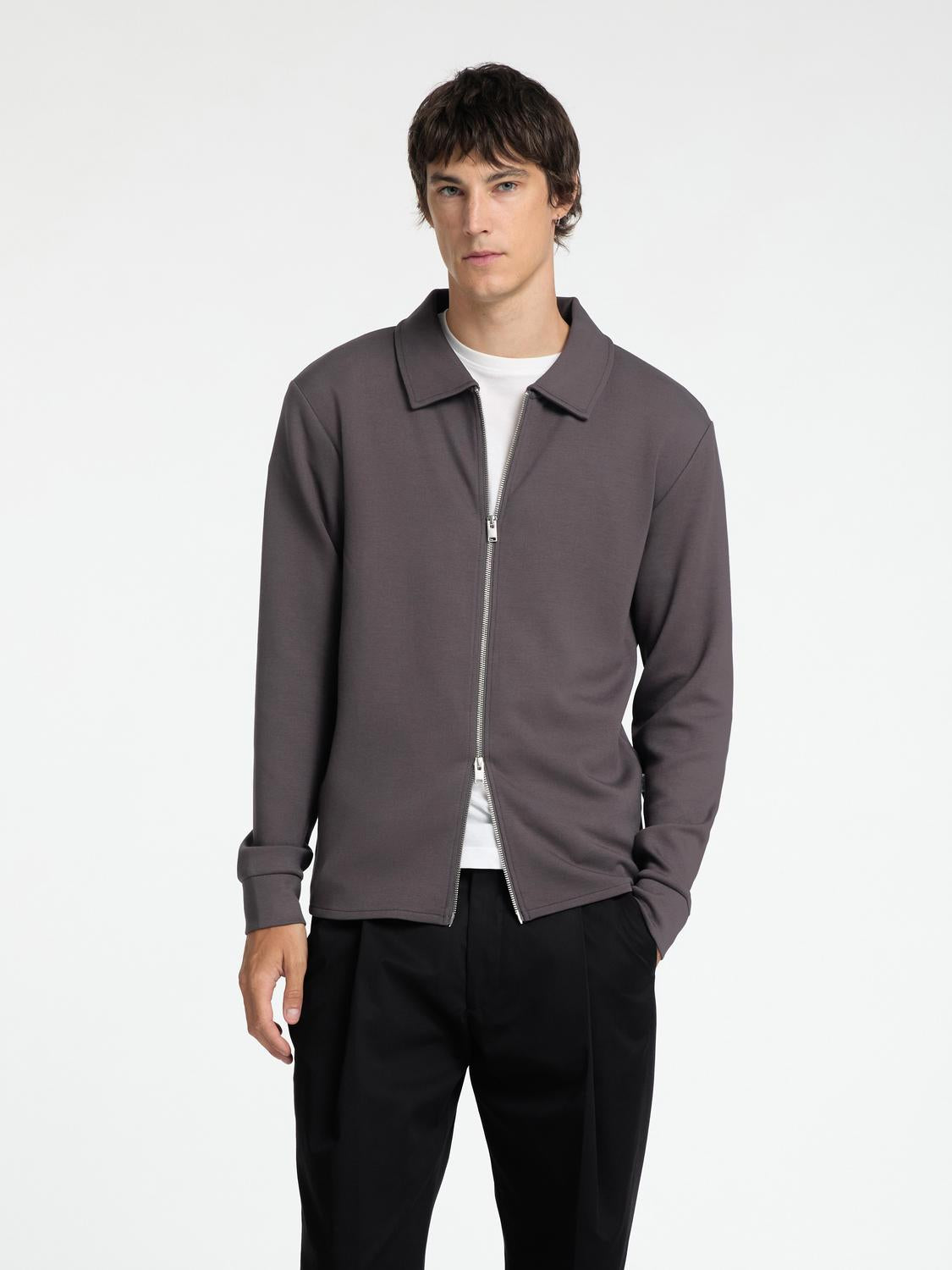 CARDIGAN - Slhemanuel Soft Full Zip Sweat Noos - - Hr Ravn