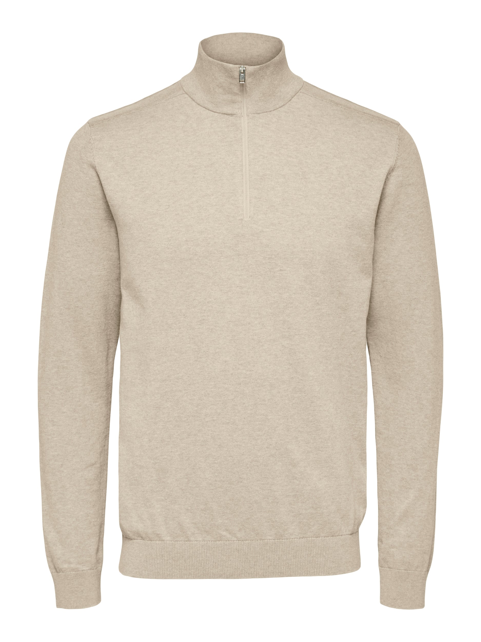 STRIK - Bomuld Strik Med 1/2 Zip - - Hr Ravn