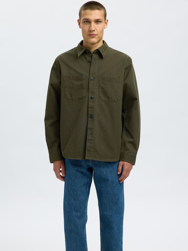 Slhtravis Twill Overshirt LS Noos