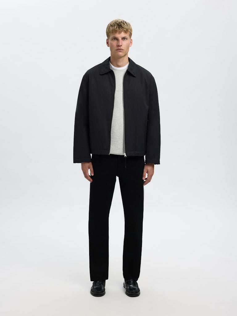 Slh196-Straight Ben Stay Black 600 Jeans